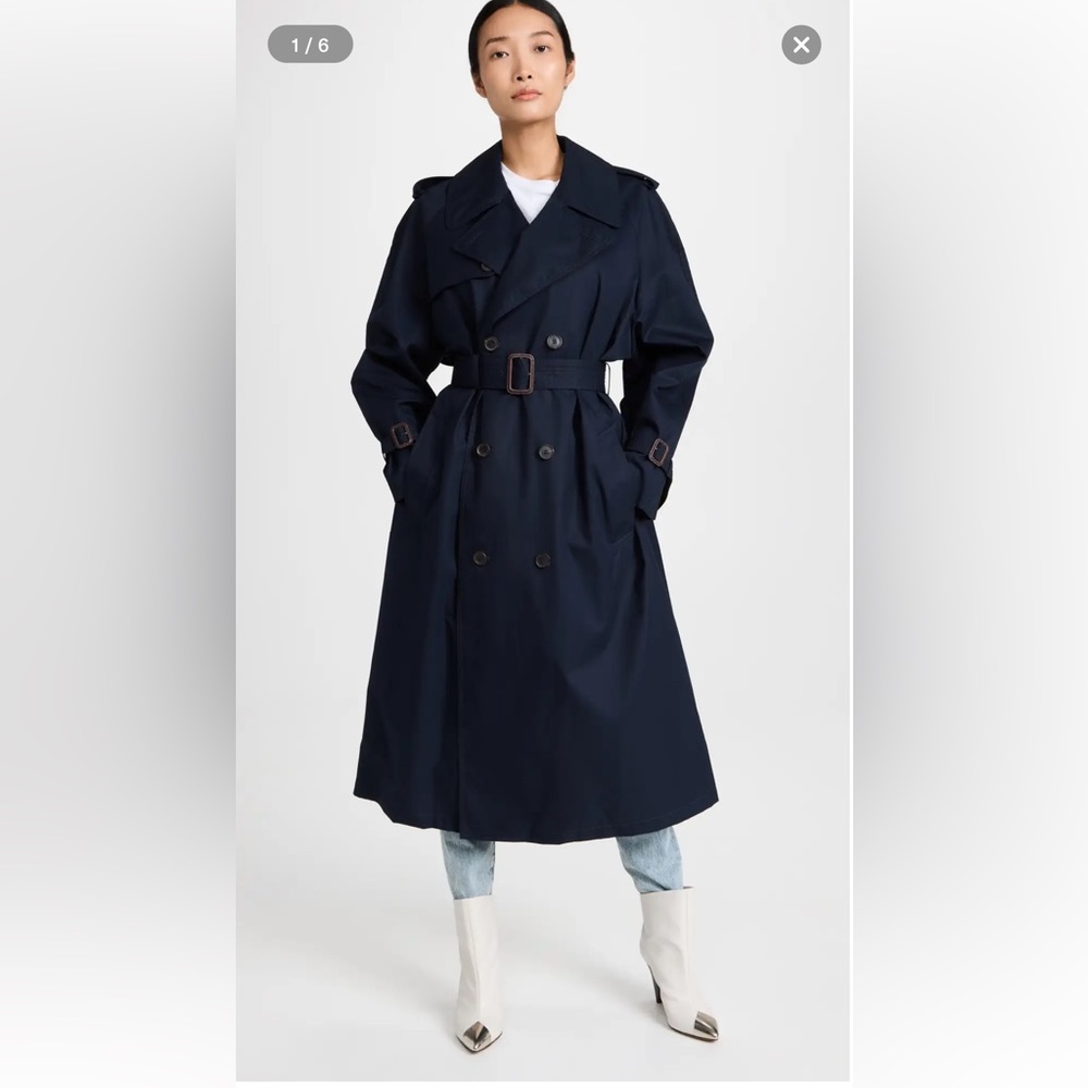 NEW Wardrobe NYC navy trench